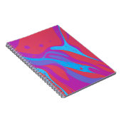 Designer-Notebook mit Abstrakter Red & Blue Art Notizblock (Rechte Seite)