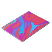 Designer-Notebook mit Abstrakter Red & Blue Art Notizblock (Linke Seite)