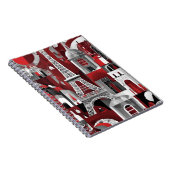 Designer-Notebook mit Eiffelturm Abstrakte Kunst Notizblock (Rechte Seite)