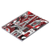Designer-Notebook mit Eiffelturm Abstrakte Kunst Notizblock (Linke Seite)