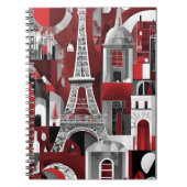 Designer-Notebook mit Eiffelturm Abstrakte Kunst Notizblock (Vorderseite)