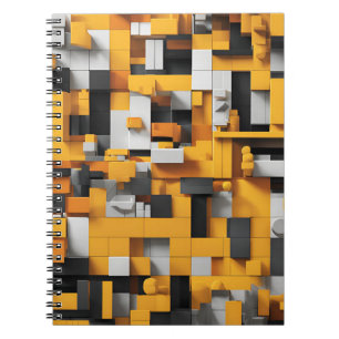 Designer-Notebook mit fett Gelb und Schwarz Notizblock