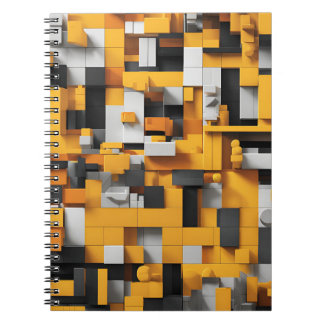 Designer-Notebook mit fett Gelb und Schwarz Notizblock