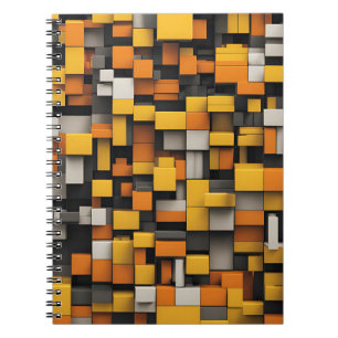 Designer-Notebook mit geometrischem Gelb und Schwa Notizblock