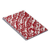 Designer-Notebook mit rotem Abstraktem Muster Notizblock (Rechte Seite)