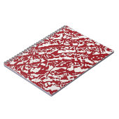 Designer-Notebook mit rotem Abstraktem Muster Notizblock (Linke Seite)