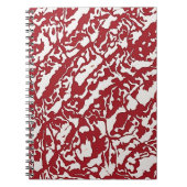 Designer-Notebook mit rotem Abstraktem Muster Notizblock (Vorderseite)