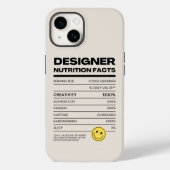 Designer Nutrition Facts Funny Case-Mate iPhone Hülle (Rückseite)