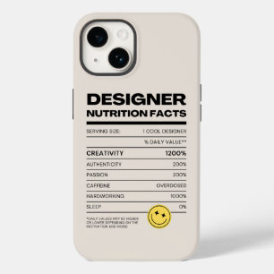 Designer Nutrition Facts Funny Case-Mate iPhone 14 Hülle