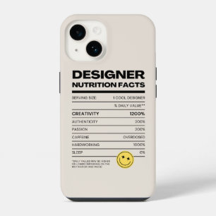 Designer Nutrition Facts Funny iPhone 14 Hülle