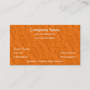 Designer-Orange zerknitterte PapierVisitenkarten Visitenkarte