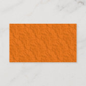 Designer-Orange zerknitterte PapierVisitenkarten Visitenkarte (Rückseite)
