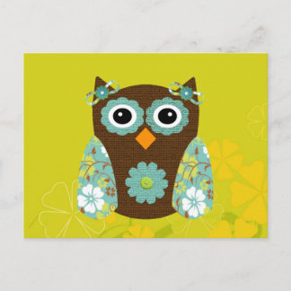 Designer Owl Alice Postkarte