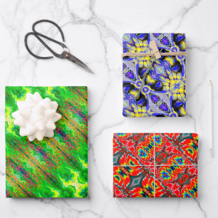 Designer-Packpapier Geschenkpapier Set