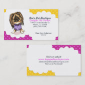 Designer Pet Store Boutique Spitz Pflaumenpunkte Visitenkarte (Vorne/Hinten)