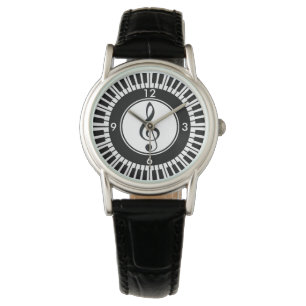 Designer Piano Keys und Treble Clearing Armbanduhr