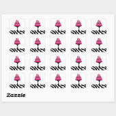 Designer Pink Cake mit Zebra Print Sticker (Blatt)