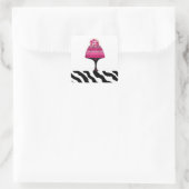Designer Pink Cake mit Zebra Print Sticker (Tasche)