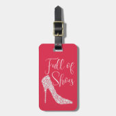 Designer Pink mit Schuhen Gepäckanhänger (Vorderseite vertikal)
