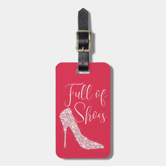 Designer Pink mit Schuhen Gepäckanhänger (Vorderseite vertikal)