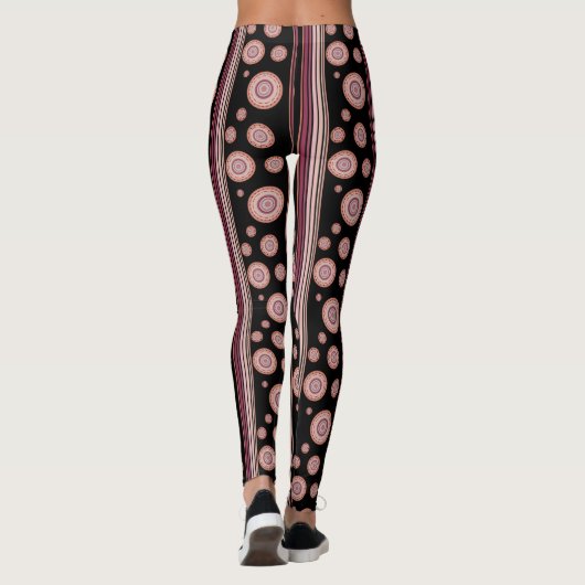 Designer Pink Print Yoga Pants Leggings (Rückseite)
