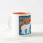 Designer-polarer Bärn-Kaffee-Tasse Zweifarbige Tasse (Vorderseite Links)