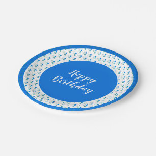 Designer Polka Dot Happy Birthday Pappteller