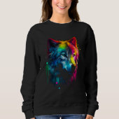 Designer Professional Artist Wolf Sweatshirt (Vorderseite)