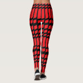 Designer Red Pattern Leggings (Rückseite)