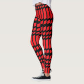 Designer Red Pattern Leggings (Links)