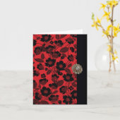 Designer Rote und Schwarze Mitteilungskarten (Gelbe Blume)