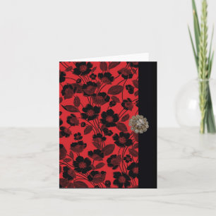 Designer Rote und Schwarze Mitteilungskarten