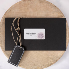 Designer-Rücksendeadressen-Aufkleber für Lila Rose Adressaufkleber