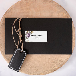 Designer-Rücksendeadressen-Aufkleber für Lila Rose Adressaufkleber