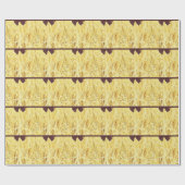 Designer Rustik Vintage Weizenfeld-Verpackungspapi Geschenkpapier (Flach)