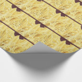 Designer Rustikales Vintages Wheat Field Wrapping Geschenkpapier (Ecke)