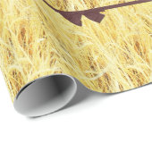 Designer Rustikales Vintages Wheat Field Wrapping Geschenkpapier (Rolleneckpunkt)