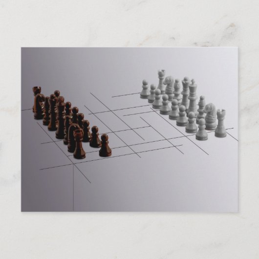 Designer Schach Postkarte (Vorderseite)