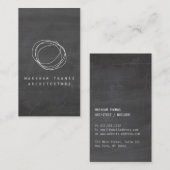 Designer-Scribble-Logo auf der schwarzen Tafel II Visitenkarte (Vorne/Hinten)