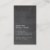 Designer-Scribble-Logo auf der schwarzen Tafel II Visitenkarte (Rückseite)