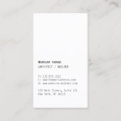 Designer-Scribble-Logo auf grauem Beton Visitenkarte (Rückseite)