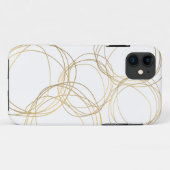 Designer Scribble Muster in Gold auf Weiß Case-Mate iPhone Hülle (Rückseite (Horizontal))