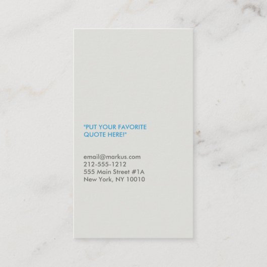 DESIGNER SCRIBBLE Nr. 4 Visitenkarte (Rückseite)