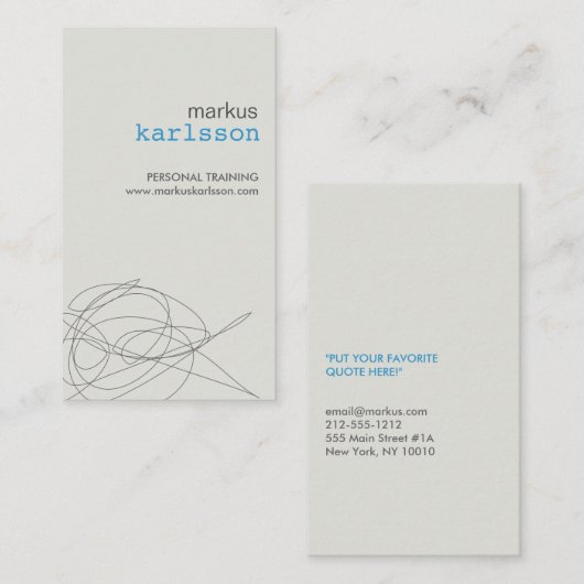 DESIGNER SCRIBBLE Nr. 4 Visitenkarte (Vorne/Hinten)