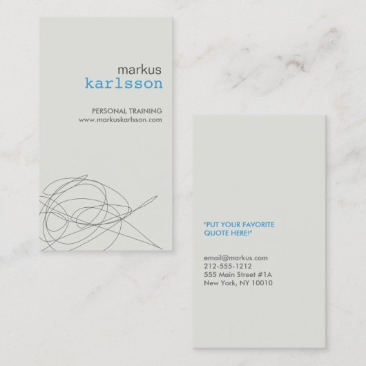 DESIGNER SCRIBBLE Nr. 4 Visitenkarte (Vorne/Hinten)