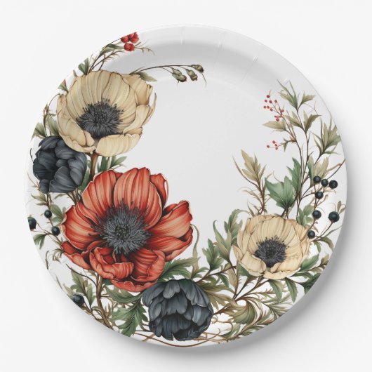 Designer Series Florals Papierplatte Pappteller (Vorderseite)