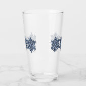 'Designer' Silberblaue Uranische Schneeflocke Glas (Links)