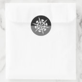 Designer Snowflake Holiday Cards Umschlag Stickers (Tasche)