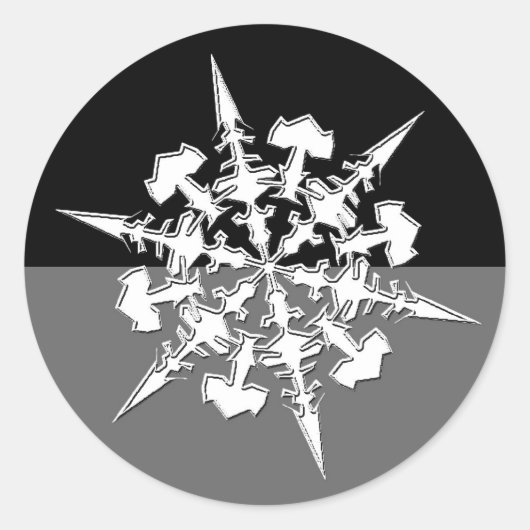 Designer Snowflake Holiday Cards Umschlag Stickers (Vorderseite)