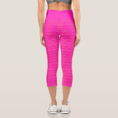 Designer Soft Hot Pink High Waisted Capri Legierun (Rückseite)
